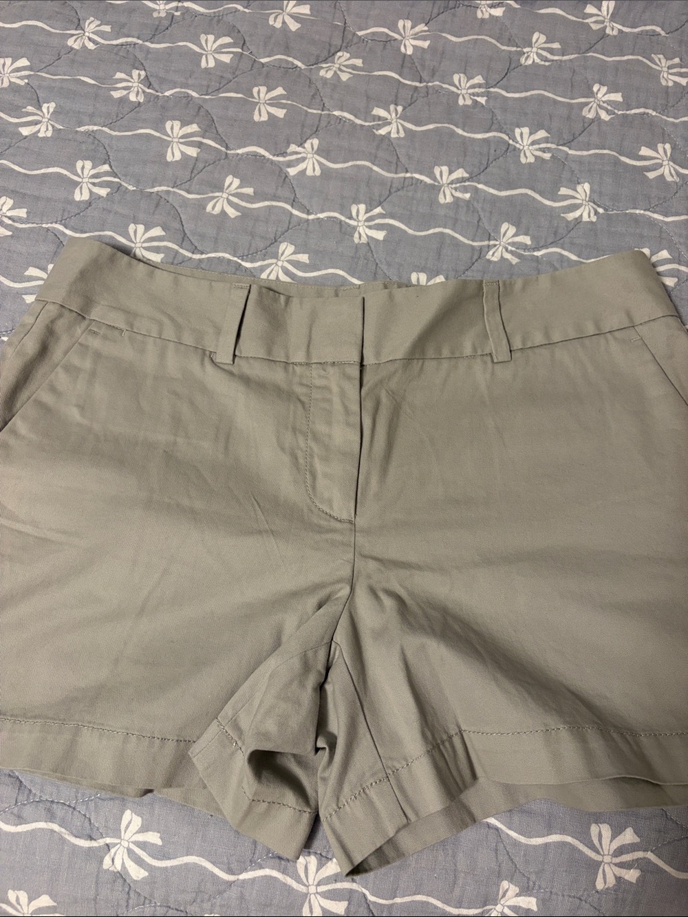 LOFT Light Grey Tailored Bermuda Shorts